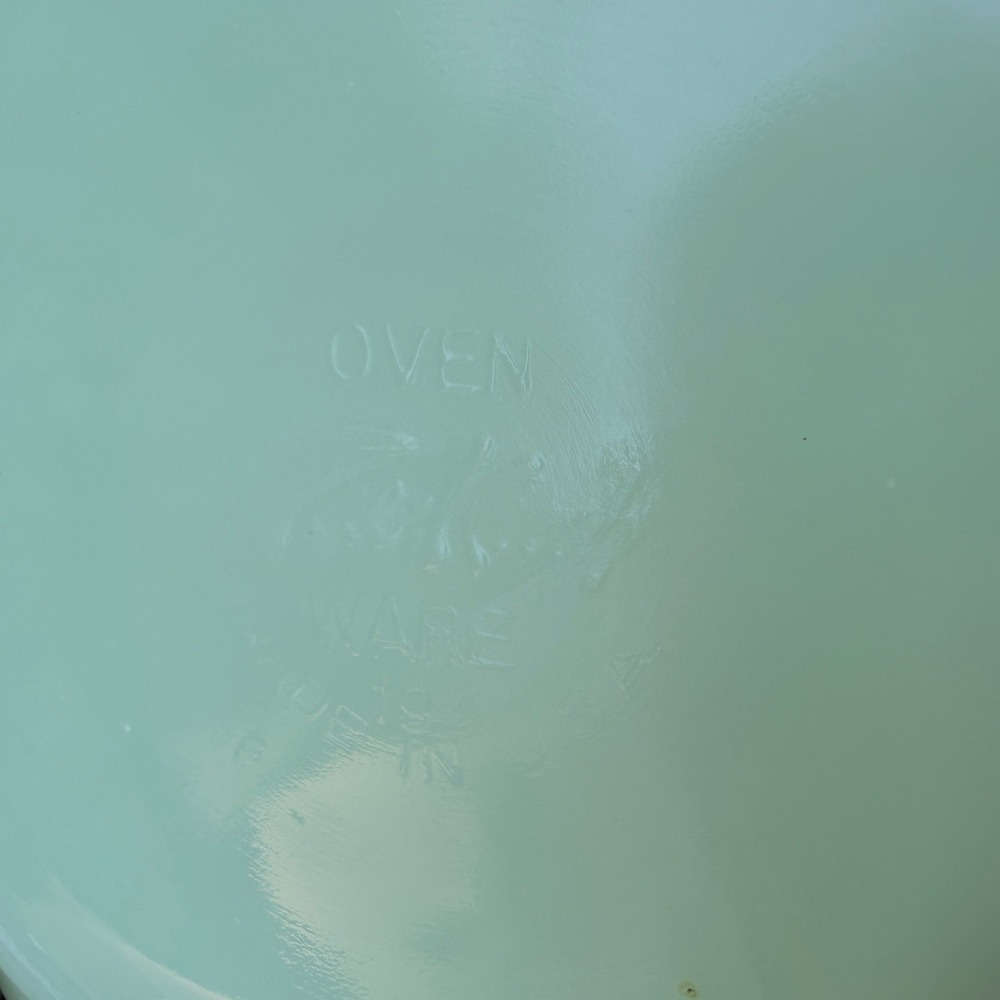 Fire-King Mixing Bowl Unisex 7 inch Jadeite Green Excellent Vintage Swirl Glass - Picture 5 of 6